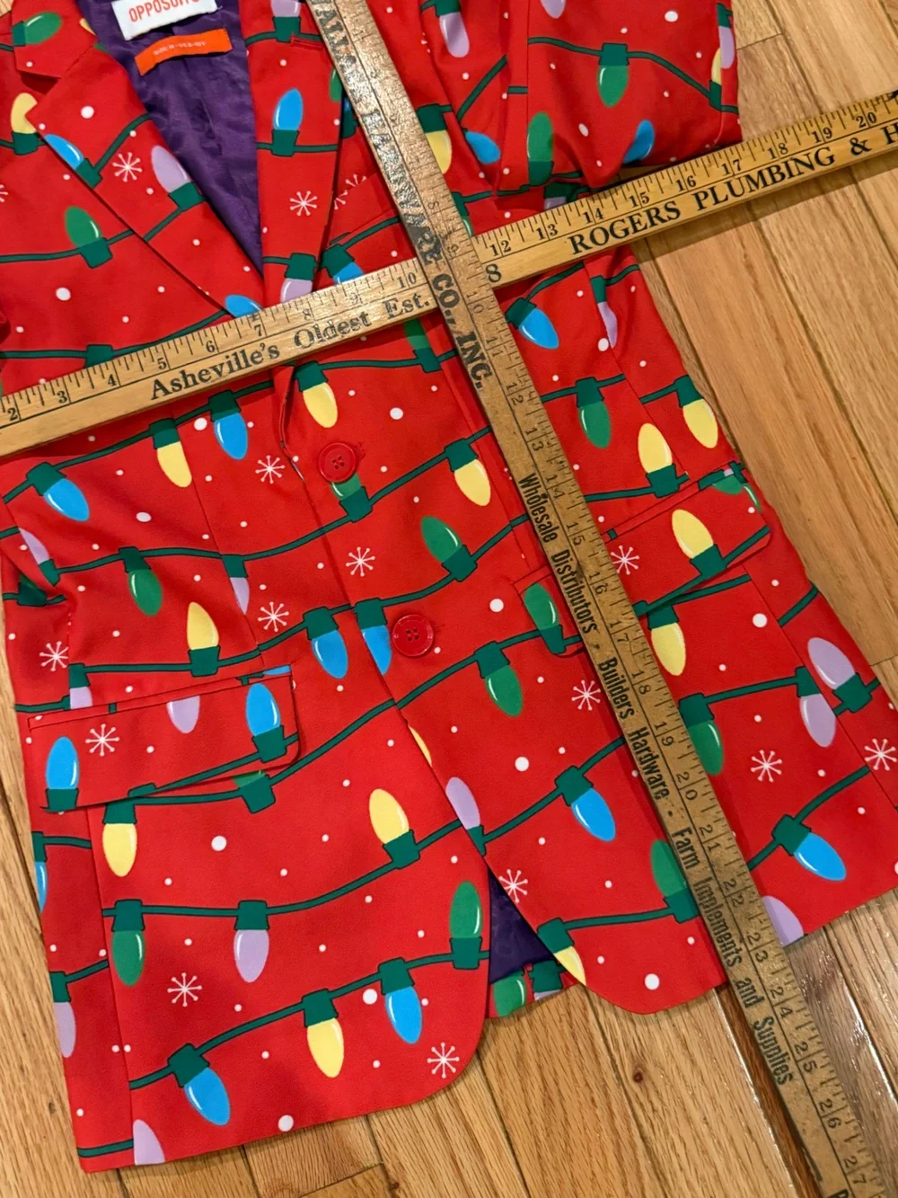 OppoSuits Red Holiday Light Print Blazer 8-10Y